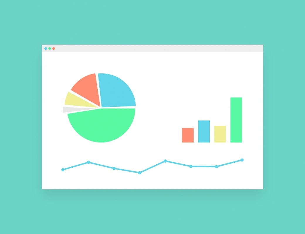 Illustration of charts on a computer